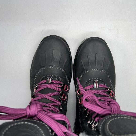 Santana Canada Maldine 2 Boots Women's Size 7 Black Leather Faux Fur Winter Boot - Picture 10 of 15